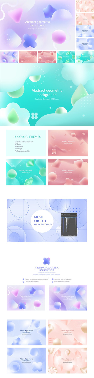 抽象的几何背景 (AI,EPS,JPG)