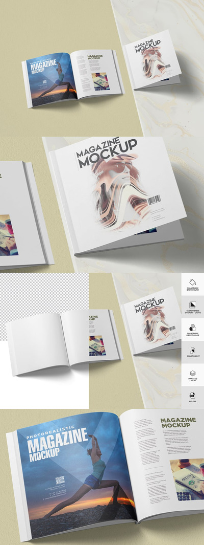 杂志模型样机 (PSD)