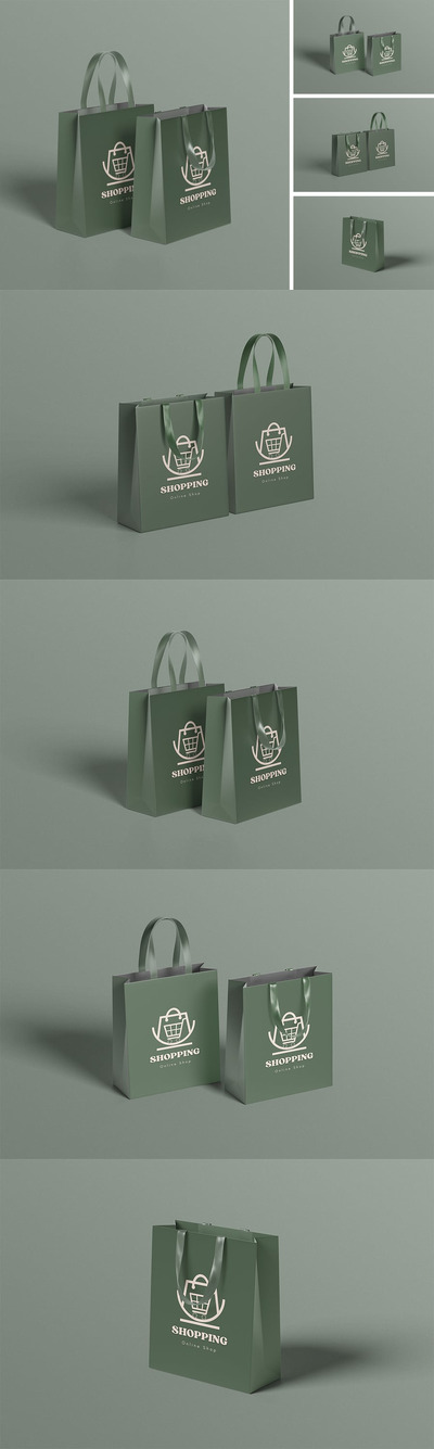 购物袋模型样机 (PSD,PDF)