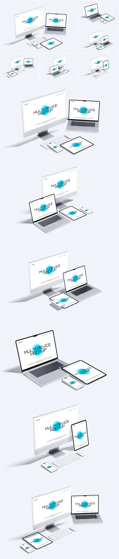 多设备模型透视视图样机 (PSD)