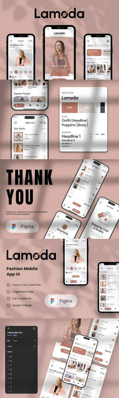 时尚移动应用APP UI KIT (FIG)