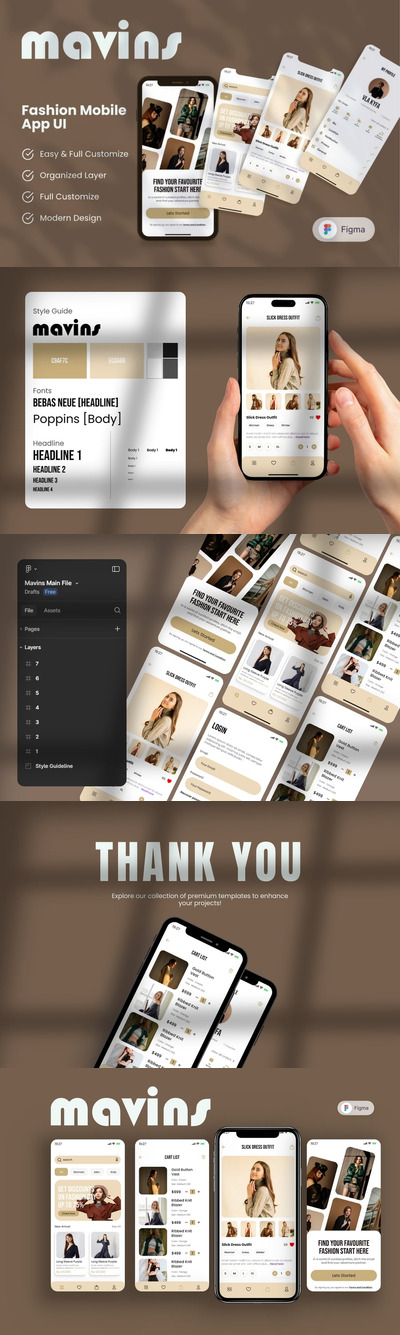 时尚移动应用APP UI KIT (FIG)