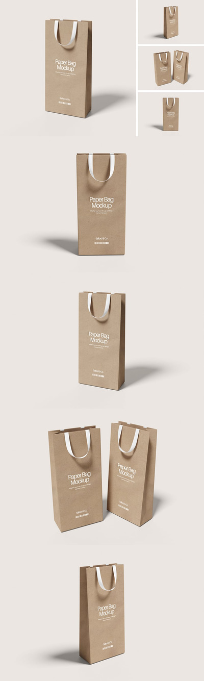 纸袋模型样机 (PSD,PDF)