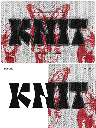 编织文本和LOGO徽标效果（PSD）