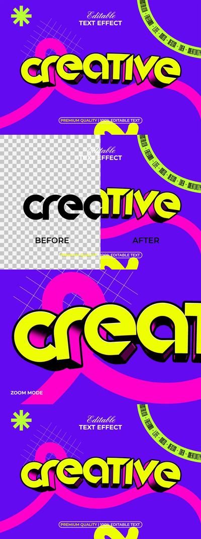 创意文字效果流行风格 (AI,EPS)