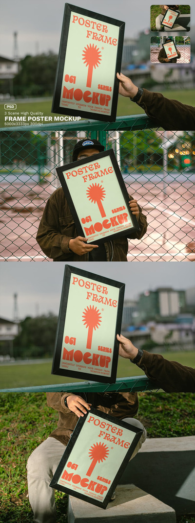 框架海报模型 样机 (PSD)