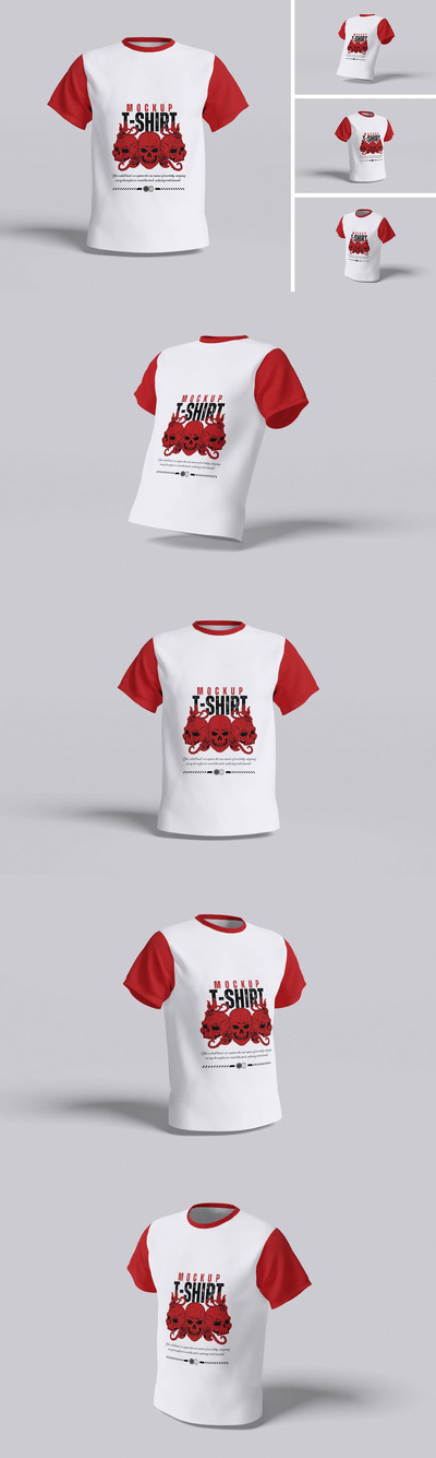 T恤模型样机 (PSD,PDF)