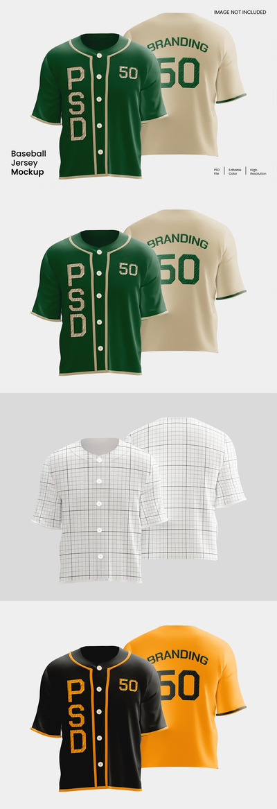 棒球服球服样机 (PSD)