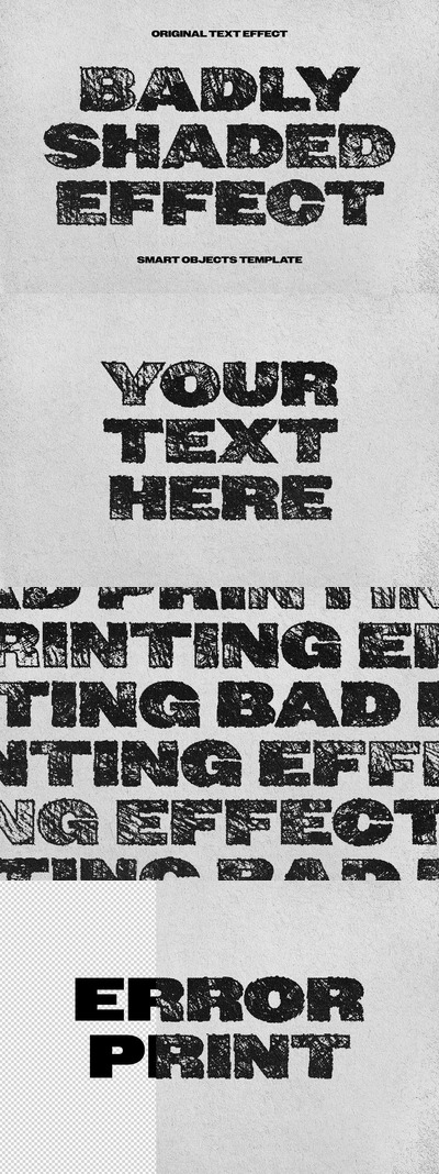 印章阴影文字效果字体样式 (PSD)