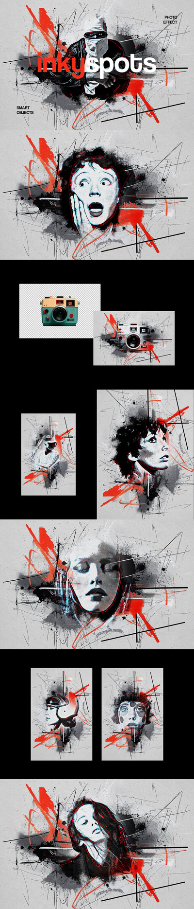 泼墨照片效果图片样式 (PSD)