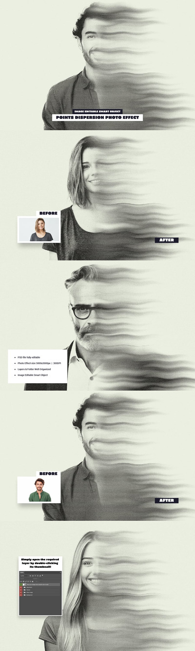 点色散沙化照片效果图片样式 (PSD)