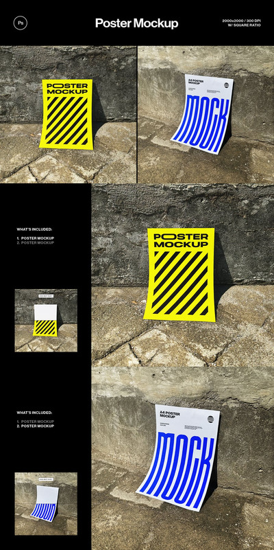 海报模型样机 (PSD)