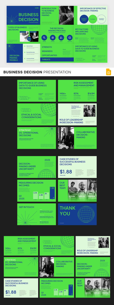 业务决策PPT模板 (PPTX)