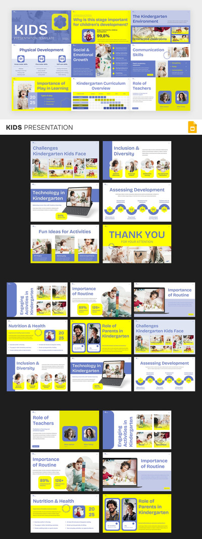 孩子们的演讲PPT模板 (PPTX)