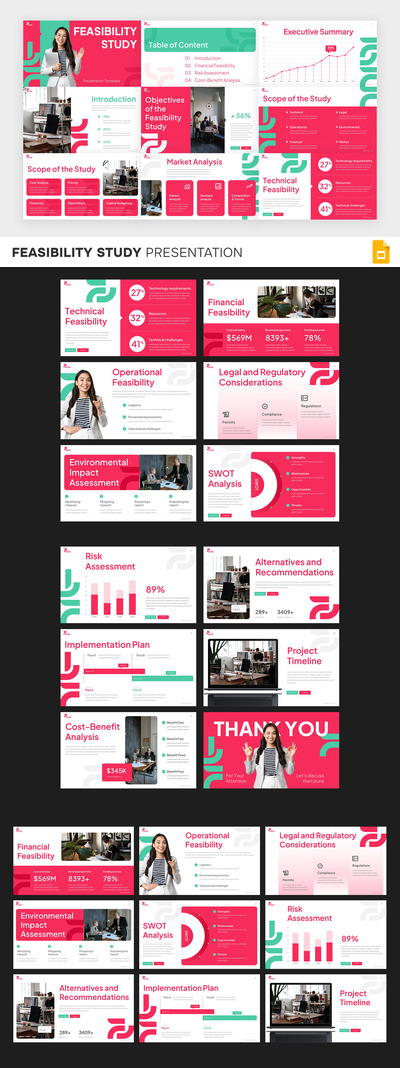 可行性研究PPT模板 (PPTX)