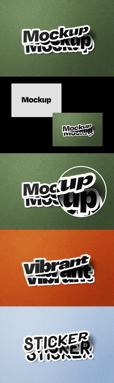 贴纸模型样机 (PSD)