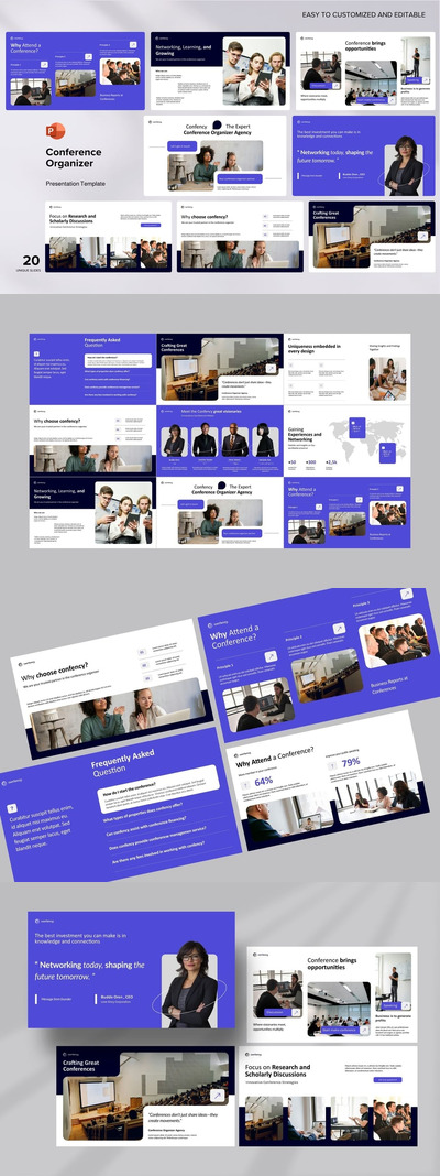 会议组织者PPT模板 (PPTX)