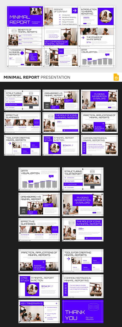 极简主义报告PPT模板 (PPTX)
