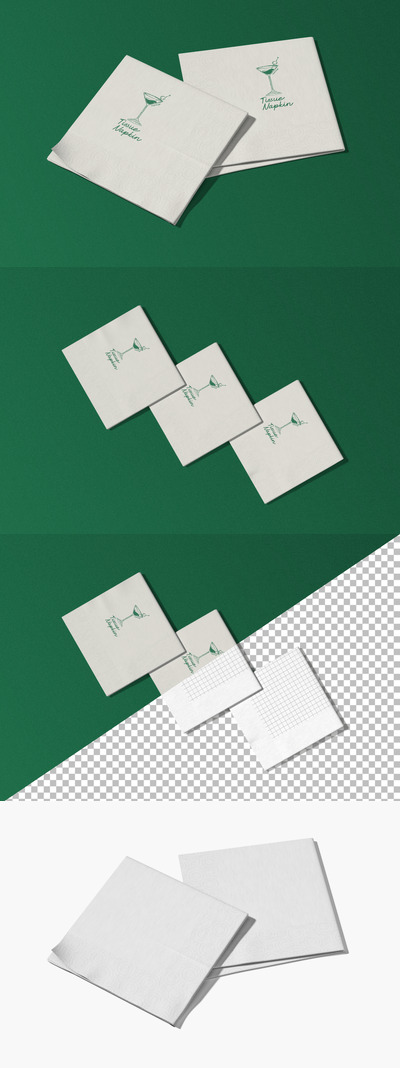 纸餐巾样机 (PSD)