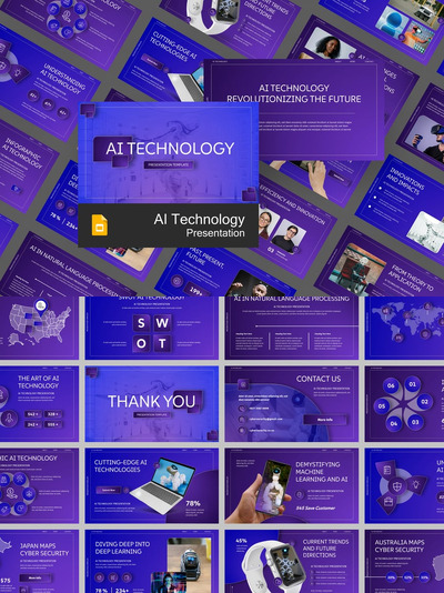 AI技术介绍PPT模板 (PPTX)