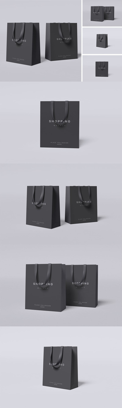 购物袋模型样机 (PSD,PDF)