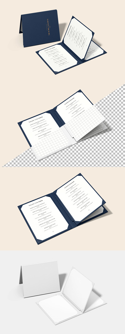 菜单手册模型样机 (PSD)