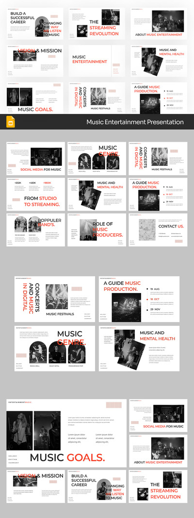 音乐娱乐PPT模板 (PPTX)