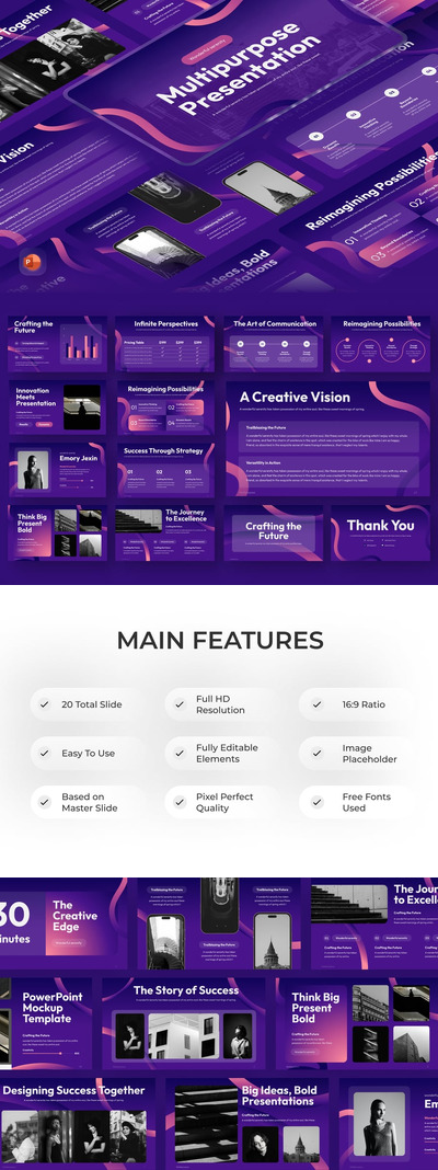 多功能PPT模板 (PPTX)