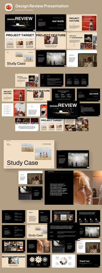 设计评论PPT模板 (PPTX)