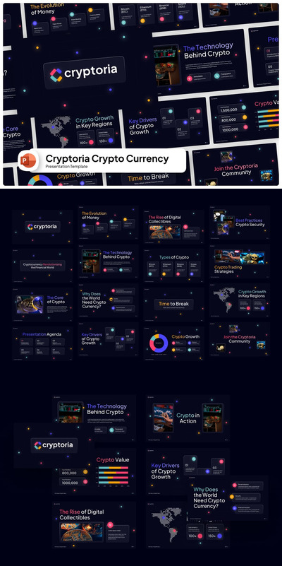 加密货币PPT模板 (PPTX)