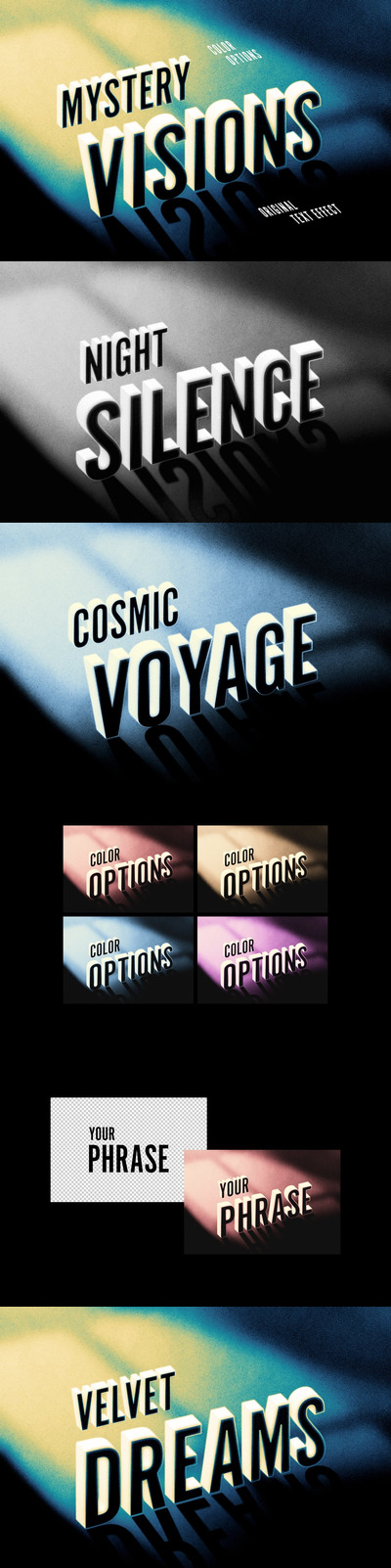 复古黑色电影标题文字效果 (PSD)