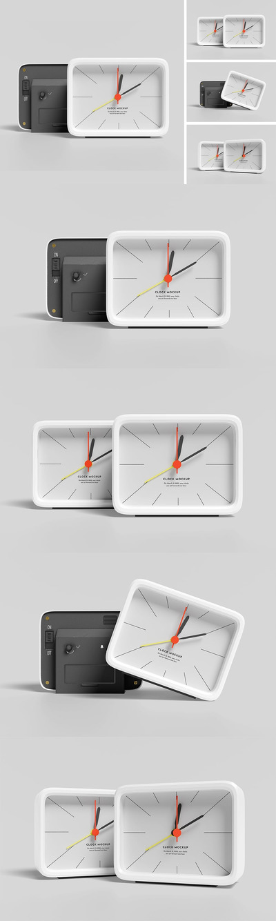 闹钟时钟模型样机 (PSD,PDF)