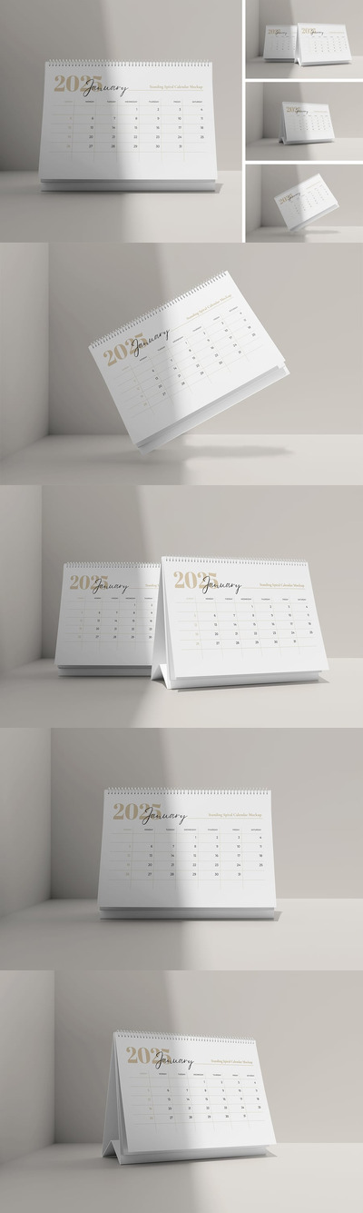 螺旋日历模型样机 (PSD,PDF)