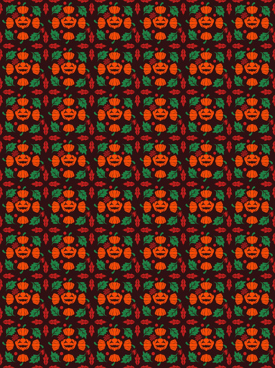 南瓜万圣节无缝图案背景 (AI,EPS,JPG,PDF,PNG,PSD,SVG)