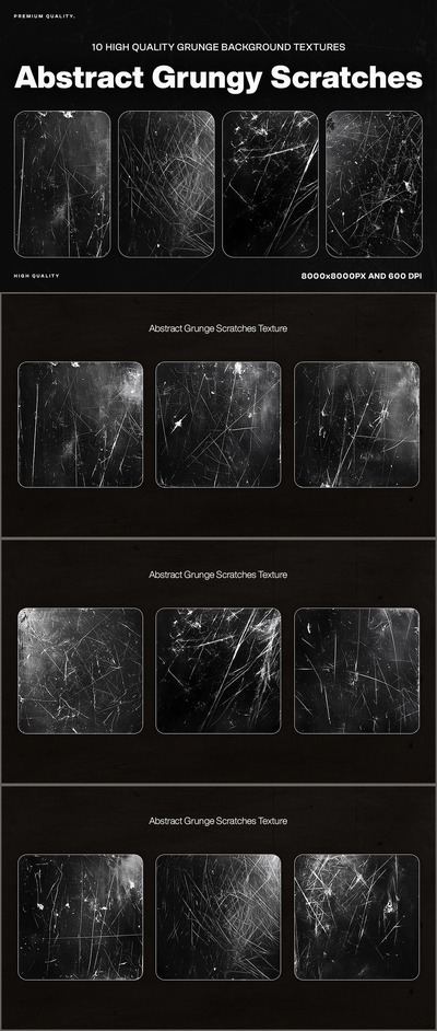 10个抽象的划痕纹理 (JPG)