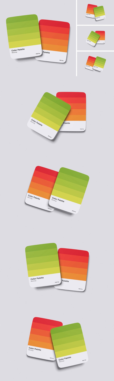 调色板模型样机 (PSD,PDF)