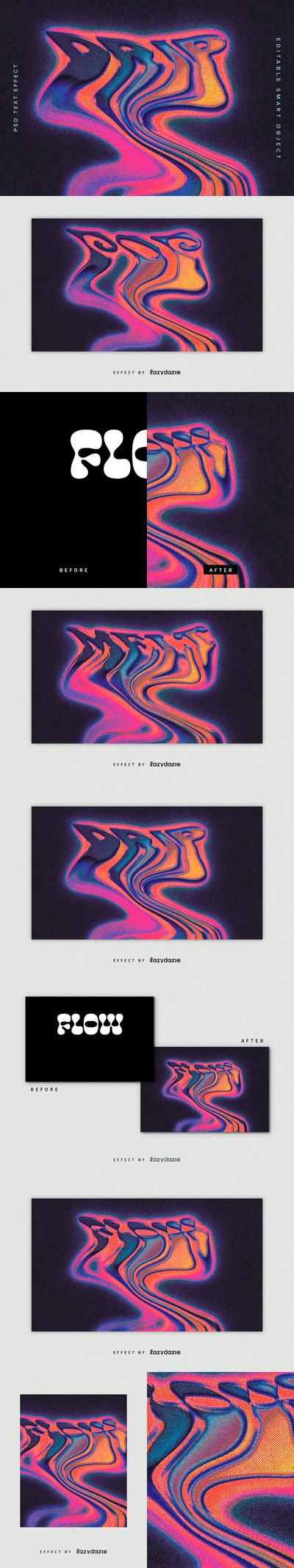 熔化的字体PSD照片效果 (PSD)