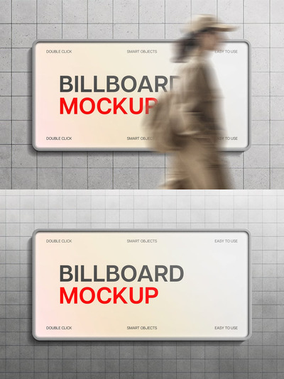 广告牌模型样机 (PSD)