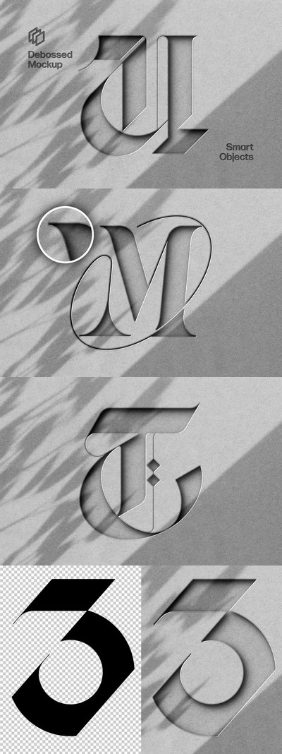 灰色切口纸徽标logo模型样机 (PSD)