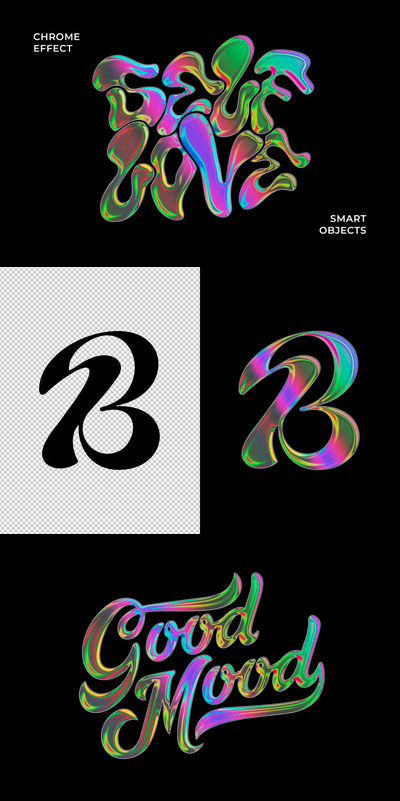 霓虹镀锘logo徽标效应 (PSD)