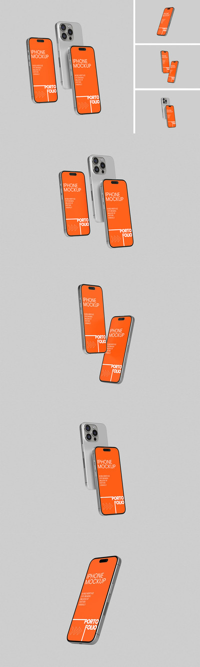 iPhone 16手机模型样机 (PSD,PDF)