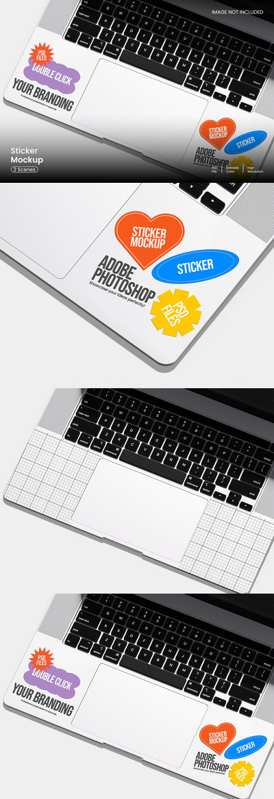 贴纸模型样机 (PSD)