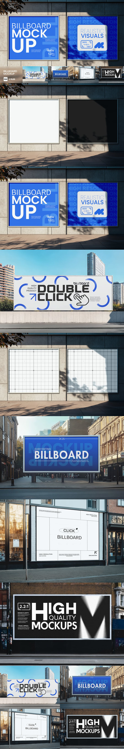 城市广告牌模型样机 (PSD)