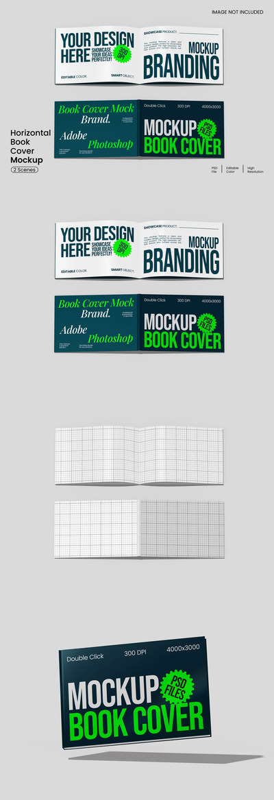 书籍封面模型样机 (PSD)