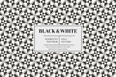 复古黑白几何形态 (AI,EPS,JPG,PNG,PSD,SVG)