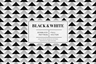 复古黑白几何形态 (AI,EPS,JPG,PNG,PSD,SVG)