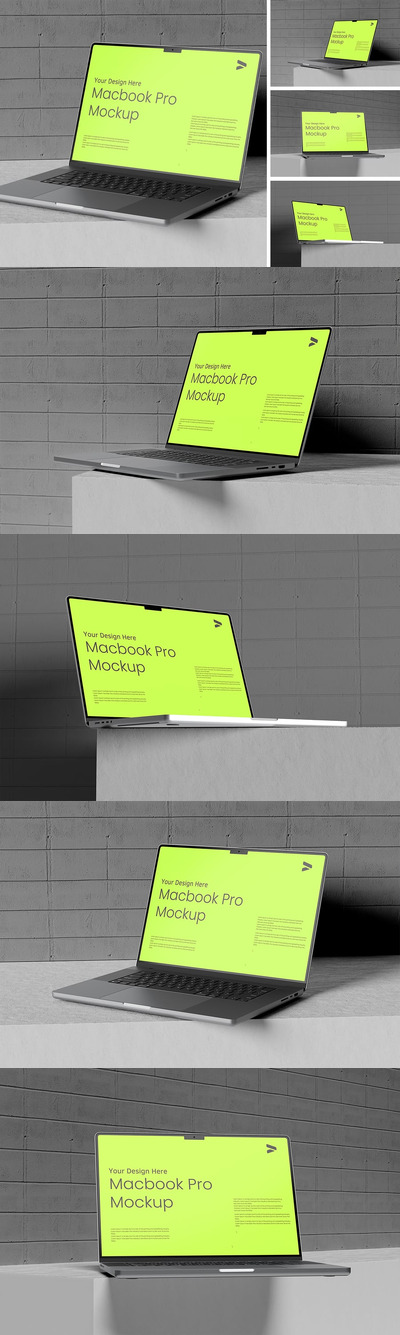 MacBook电脑模型样机 (PSD,PDF)