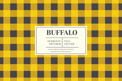 布法罗检查无缝图案 (AI,EPS,JPG,PNG,PSD,SVG)