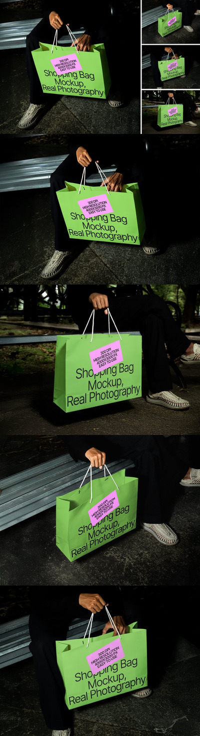 购物袋模型样机 (PSD)