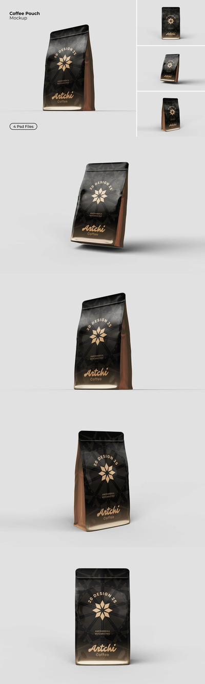 咖啡袋设计模型样机 (PSD,JPG)